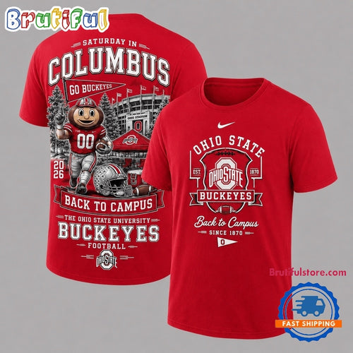 Ohio State Buckeyes 2026 NCAA Back To Campus 3D Shirt