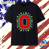 Ohio State Buckeyes Christmas Lights O logo 2025 T Shirt