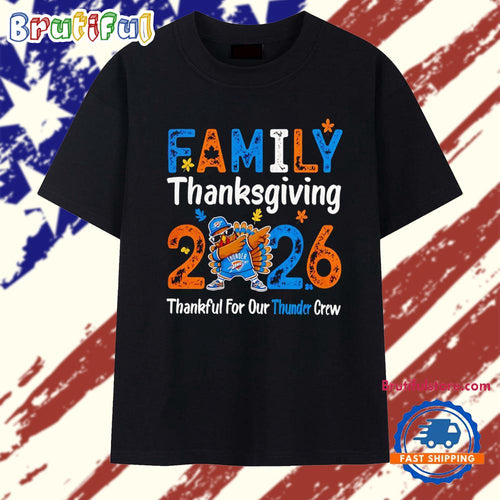 Oklahoma City Thunder Family Thanksgiving 2026 Dabbing Turkey T Shirt