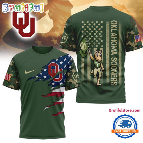 Oklahoma Sooners 2025 NCAA Veteran Limited 3D Shirt