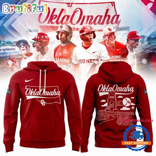Oklahoma Sooners 2026 NCAA Baseball Menβs College World Series Champions Red Hoodie T-Shirt