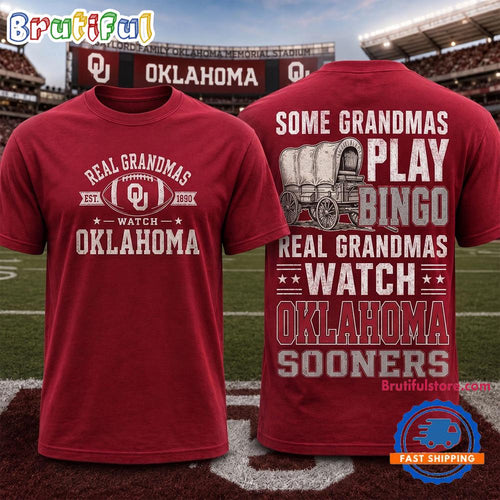 Oklahoma Sooners NCAA Real Grandma Team Unisex 3D Shirt