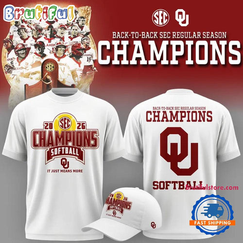 Oklahoma Sooners Softball Back-to-Back SEC Regular Season Champs 2026 Limited Edition T Shirt