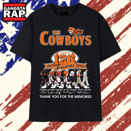 Oklahoma State Cowboys 126 Seasons Abbey Road Signatures T Shirt