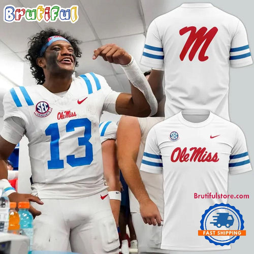 Ole Miss Rebels Football Gameday 2025 White 3D Shirt