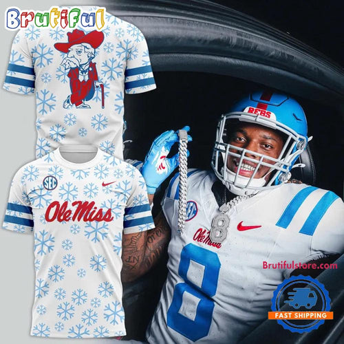 Ole Miss Rebels Icy White Uniform 2025 Hoodie T-Shirt