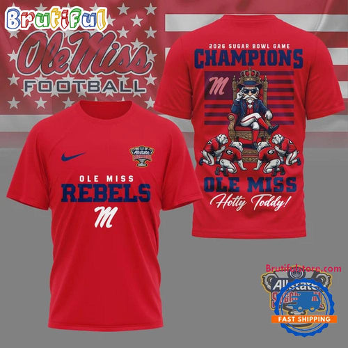 Ole Miss Rebels NCAA 2026 Sugar Bowl Game Champions 3D Shirt