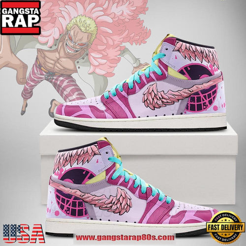 One Piece Donquixote Doflamingo Limited Edition Nike Air Jordan 1 Sneakers Shoes