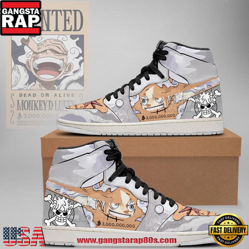 One Piece Wanted Luffy Gear Limited Edition Nike Air Jordan 1 Sneakers Shoes