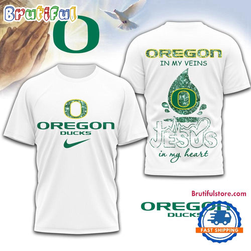 Oregon Ducks In My Heart Unissex 3D Shirt