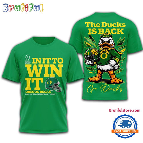 Oregon Ducks NCAA 2025-26 College Football Play Off 3D Shirt