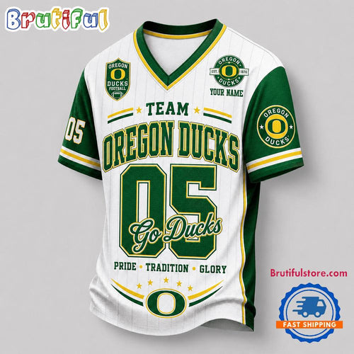 Oregon Ducks NCAA Team Legacy Personalized Football Jersey