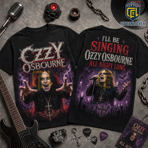 Ozzy Osbourne All Night Long Black T-Shirt 2026
