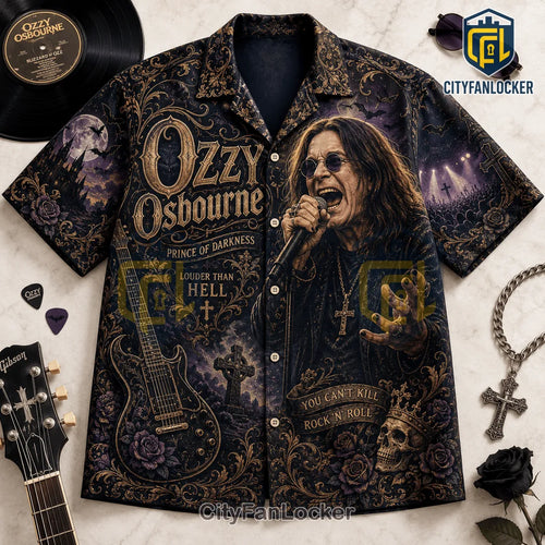 Ozzy Osbourne Prince of Darkness Vintage Hawaiian Shirt