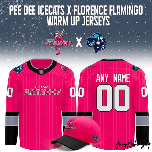 Pee Dee IceCats x Florence Flamingos Warm Up 2026 Jersey