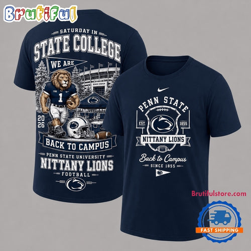 Penn State Nittany Lions 2026 NCAA Back To Campus 3D Shirt