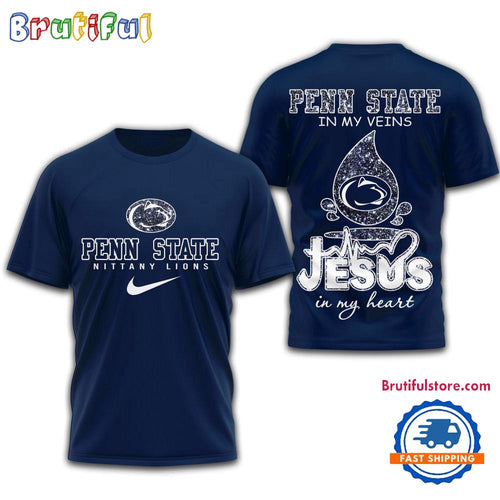 Penn State Nittany Lions Jesus In My Heart All Over Print Shirt
