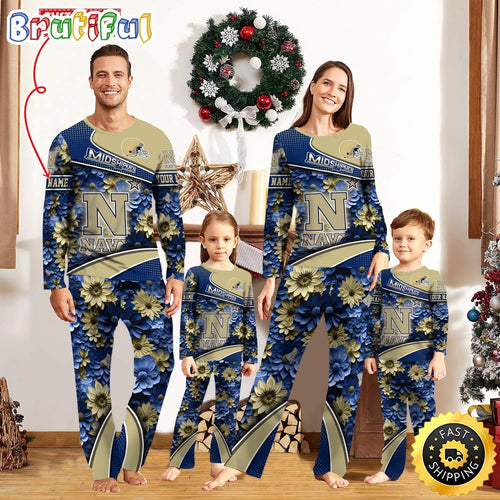 Personalized NCAA Navy Midshipmen Pajamas For Family Pajamas Sport Fans
