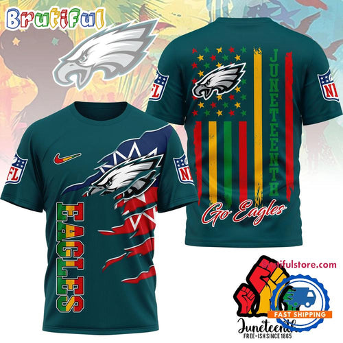 Philadelphia Eagles 2026 NFL Juneteenth Freedom Limited Edition 3D Shirt