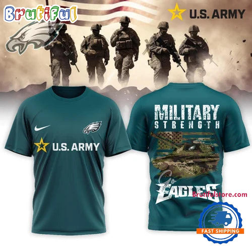 Philadelphia Eagles 2026 NFL US Army Military Strength Limited 3D Shirt