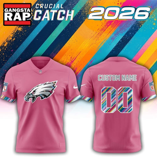 Philadelphia Eagles NFL 2026 Crucial Catch Limited Edition Pink Football Jersey