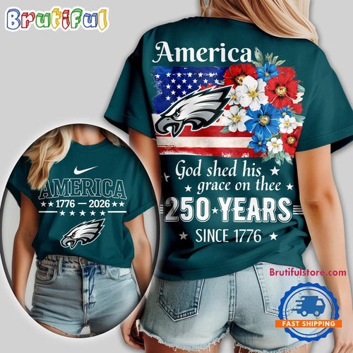Philadelphia Eagles NFL America God Shed His Grace On Thee Unisex T Shirt