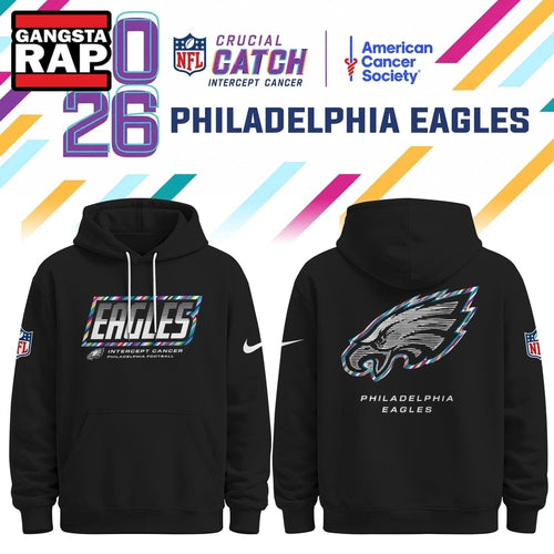 Philadelphia Eagles NFL Crucial Catch 2026 Limited Edition Black Hoodie Shirt, Football New Design Shirt