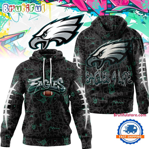 Philadelphia Eagles NFL Special Graffiti My Team 4 Life All Over Print Hoodie Shirt