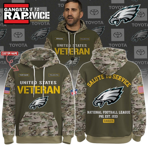 Philadelphia Eagles NFL US Veterans Salute To Service 2026 Hoodie Shirt, Football New Design Shirt
