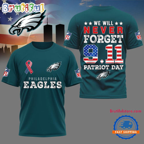 Philadelphia Eagles NFL We Will Never Forget 9 11 Patriot Day Limited 3D Shirt