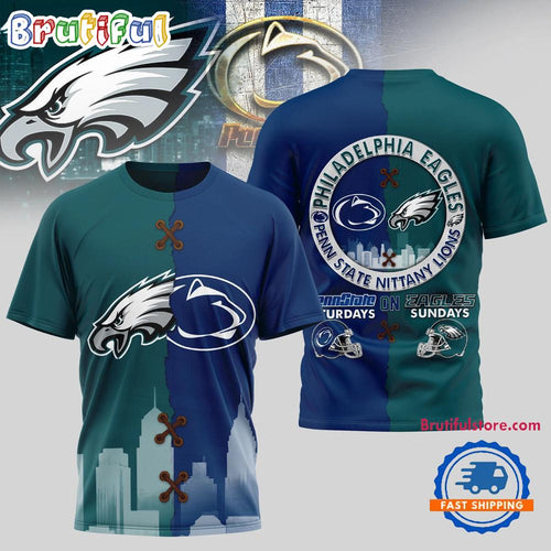 Philadelphia Eagles NFL x Penn State Nittany Lions NCAA Limited Edition 3D Shirt