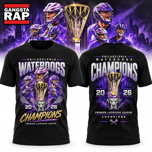 Philadelphia Waterdogs Premier Lacrosse League 2026 Champions Black T Shirt