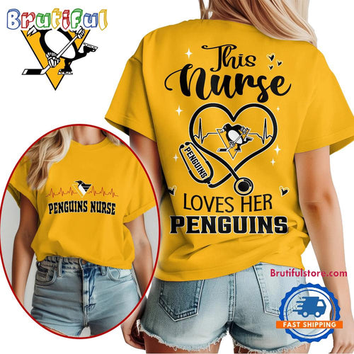Pittsburgh Penguins NHL Nurse Appreciation Month Unisex All Over Print T Shirt