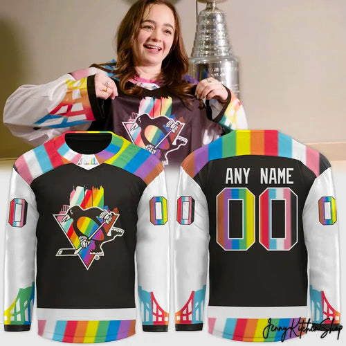 Pittsburgh Penguins x Jess Schweitzer Pride 2025 Hockey Jersey