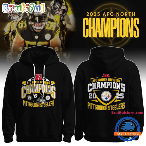 Pittsburgh Steelers 2025-26 AFC North Champions Limited Edition Hoodie Shirt