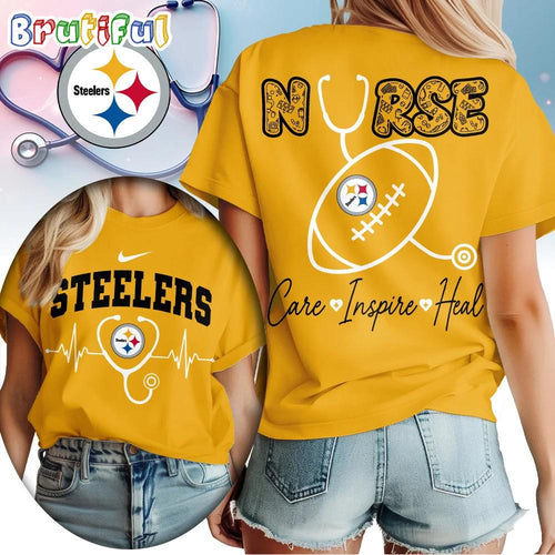Pittsburgh Steelers 2026 NFL Nurse Care Inspire Heal Unisex 3D Shirt