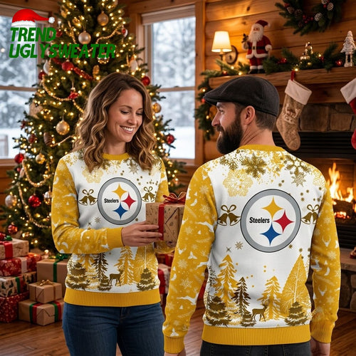 Pittsburgh Steelers Christmas Tree Ugly Christmas Sweater