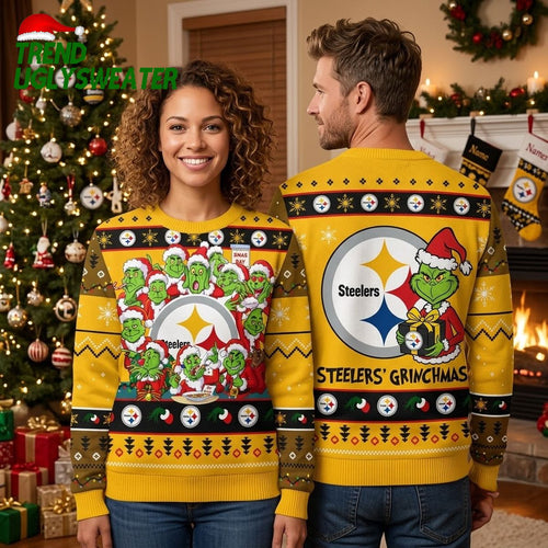 Pittsburgh Steelers Grinch Christmas Day Ugly Christmas Sweater