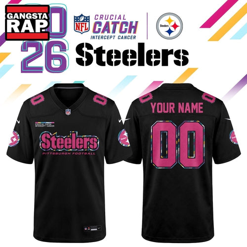 Pittsburgh Steelers NFL Crucial Catch 2026 Black Limited Edition Football Jersey