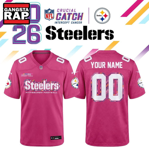 Pittsburgh Steelers NFL Crucial Catch 2026 Pink Limited Edition Football Jersey