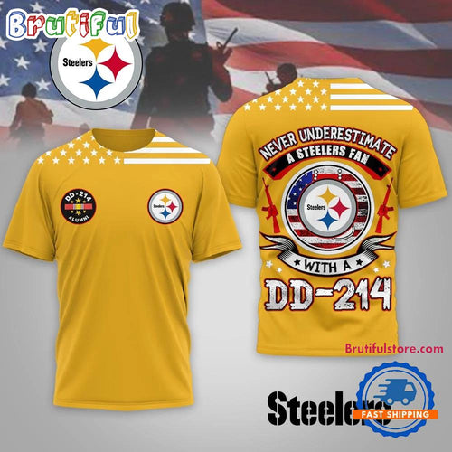 Pittsburgh Steelers NFL DD-214 Alumni Limited Edition 3D Shirt