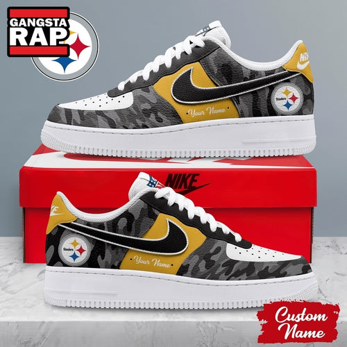 Pittsburgh Steelers NFL End Zone Energy Custom Air Force 1 Shoes Sneaker