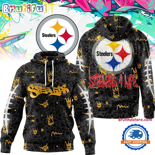 Pittsburgh Steelers NFL Special Graffiti My Team 4 Life All Over Print Hoodie Shirt