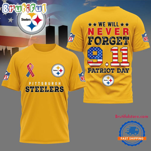 Pittsburgh Steelers NFL We Will Never Forget 9 11 Patriot Day Limited 3D Shirt