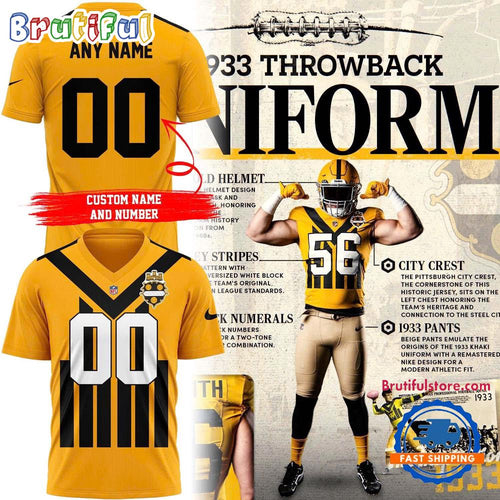 Pittsburgh Steelers The 1933 Legacy Custom 3D Shirt