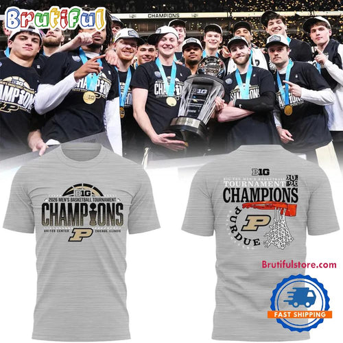 Purdue Boilermakers 2026 Big Ten Men’s Basketball Tournament Champions 3D Shirt