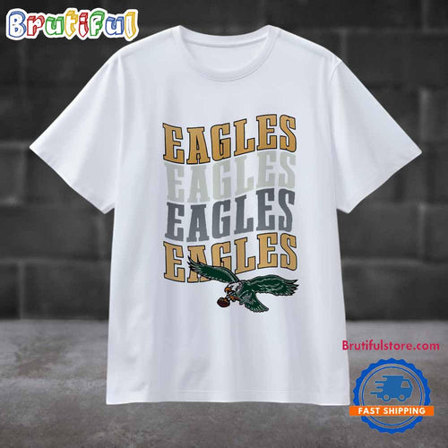 Retro Eagles Echo Philadelphia Football Logo T Shirt