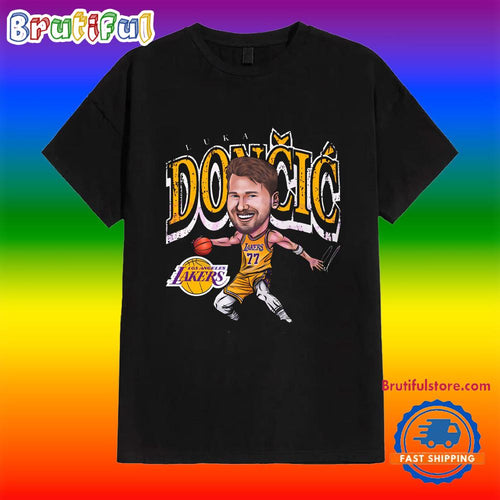 Retro Luka Doncic Los Angeles Lakers Cartoon T Shirt