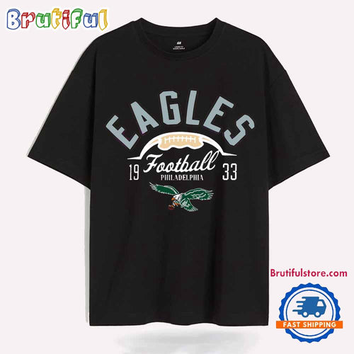 Retro Philadelphia Eagles Half Ball Logo Est 1933 T Shirt