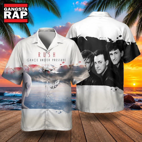Rock Band Rush Grace Under Pressure Summer Aloha Hawaiian Shirt, Music Hawaiian Shirt